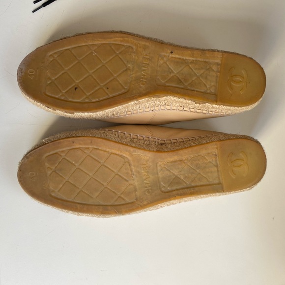 Chanel Full Set CC espadrilles lamb leather nude 40 - Picture 11 of 16
